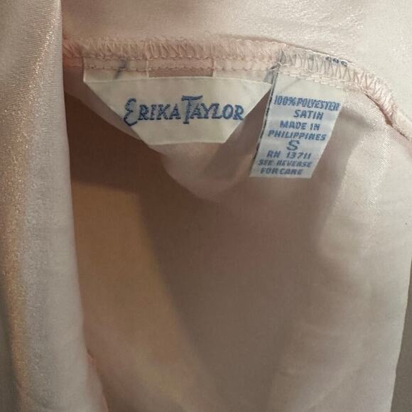 Vintage Erika Taylor Pink Lace Dainty Cami Satin Pink Coquette - Picture 5 of 5